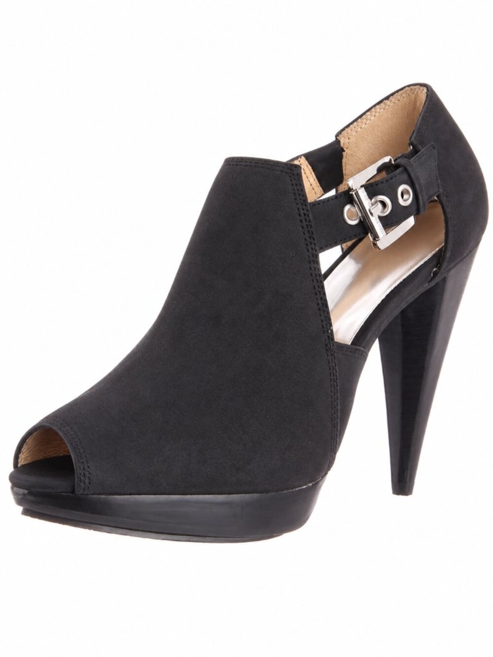Michael Michael Kors Greenwich Leather Heeled Bootie Women’s size 6.5 M Black